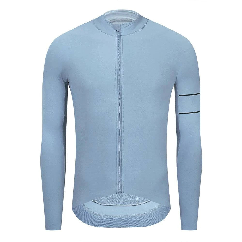 YKYWBIKE Autumn Men's Cycling Jersey Fleece Thermal Bike Jacket Bicycle Jersey MTB Road Bike Long Sleeve Bicycle Clothing-WAYBIKER