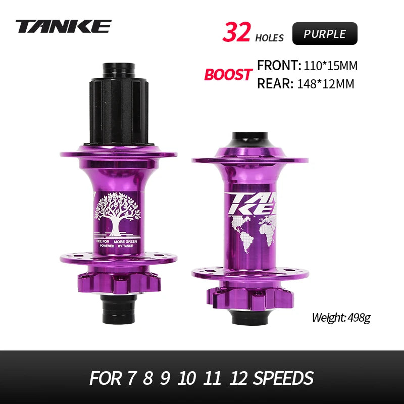 TANKE-Boost 12x148,15x110,Aluminum Bicycle Hub,32 Holes 120 Clicks 4Bearing MTB Mountain Bike Disc Brake Hub HG MS XD 8-12 Speed