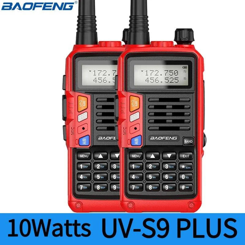 2PCS BaoFeng UV-S9 PLUS Waterproof Walkie Talkie 10W Powerful CB Radio Long Range Portable Two Way Radio set for hunting travel