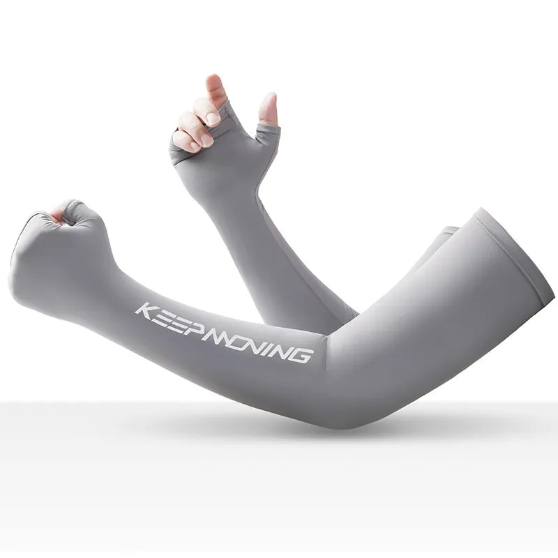 Spring Summer Cycling Gloves Sleeves Cuff for Men Sports Outdoor Camouflage Cool Glove Women Arm Sleeves Sun Protection Ice Silk-WAYBIKER