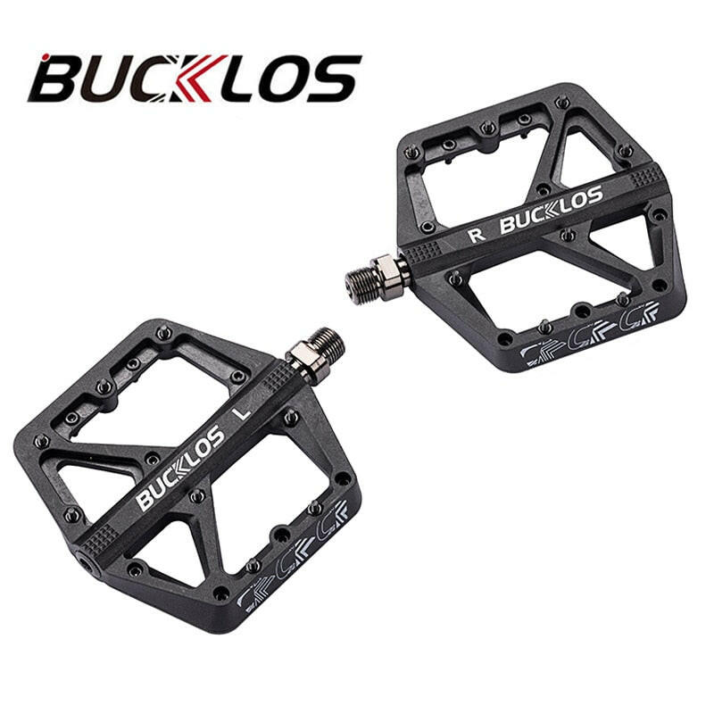 BUCKLOS Bike Pedals Ultralight Nylon Bicycle Pedals Double Bearing Mountain Bike Pedal Anti-slip MTB Pedal Bicycle Part-WAYBIKER