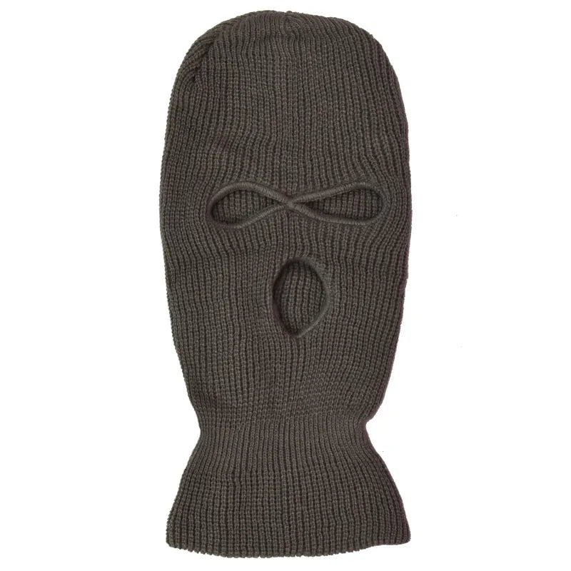 2023 New Fashion 3-Hole Knitted Full Face Cover Ski Mask Winter Balaclava Warm Knit Full Face Mask For Outdoor Sports-WAYBIKER