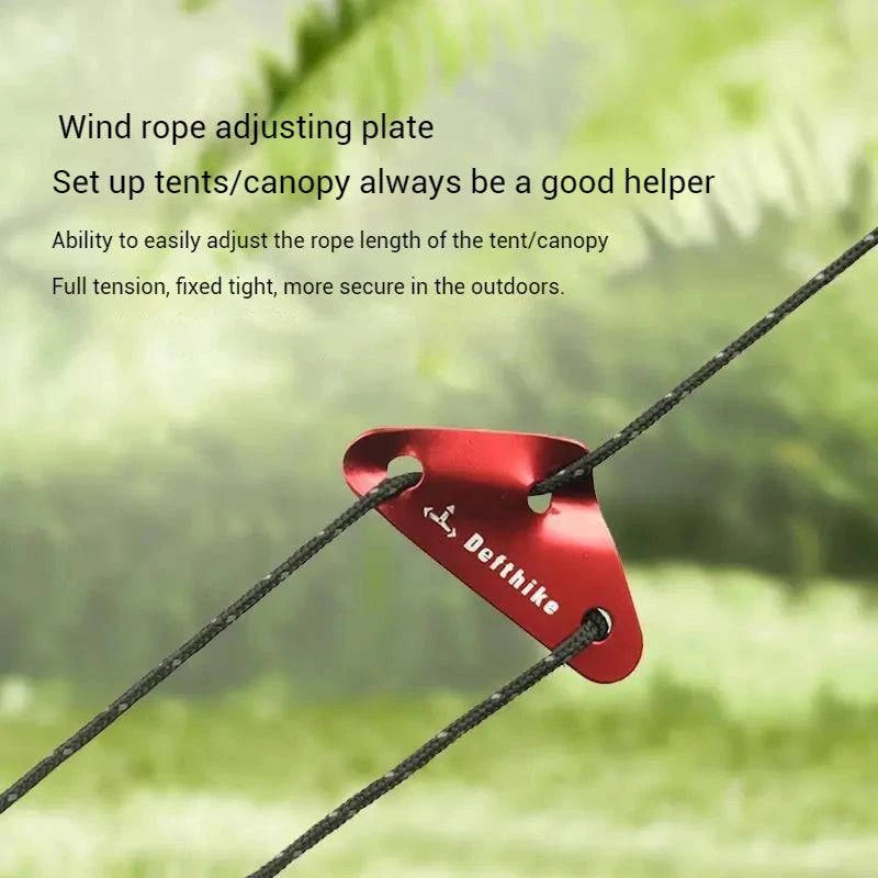 Wind Rope Adjustment Buckle, Aluminum Alloy Triangular Adjustment Sheet, Tent Canopy Anti Slip Sheet, Umbrella Rope Pull Buckle-WAYBIKER