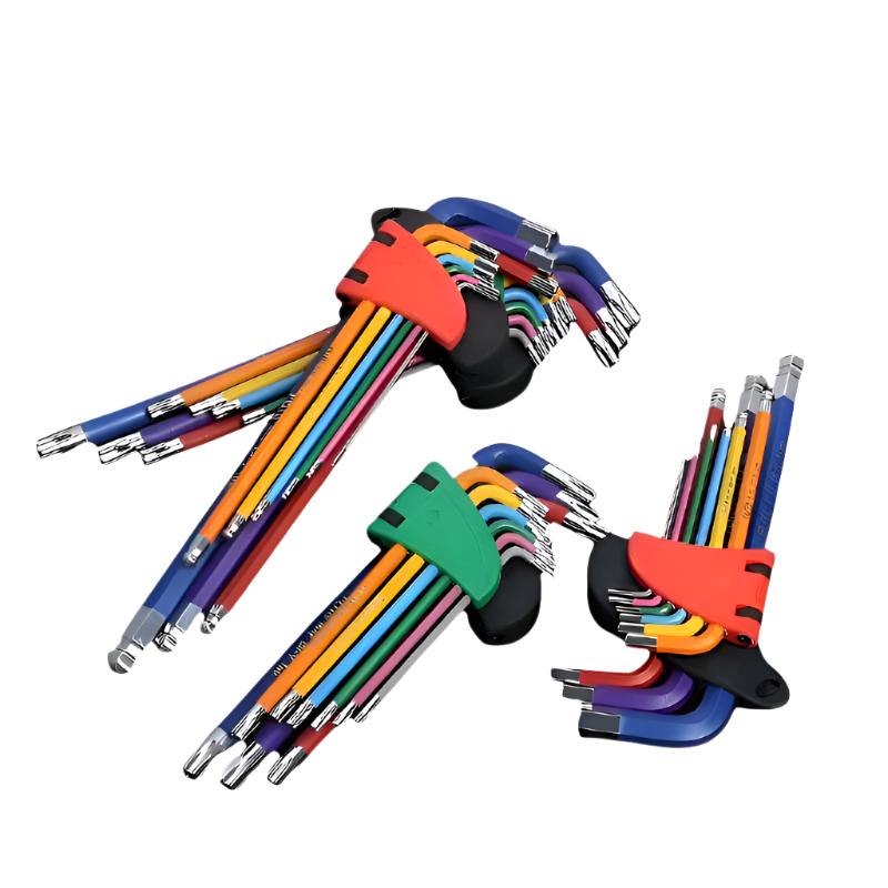 Allen Key Set L Wrench Kit For Allen Screw 9PCS Long Arm Hex Key Set 1.5mm To 10mm Hexagon Spanner Hand Tools For Bicycle Repair-WAYBIKER