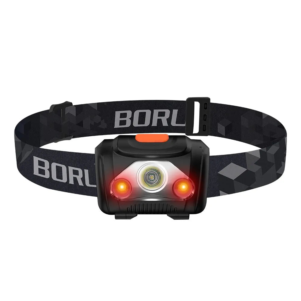 BORUiT XPE+2835 LED Mini Headlamp 4-Mode ABS Headlight IPX4 Waterproof Head Torch by AAA Battery Fshing Hunting Lantern-WAYBIKER
