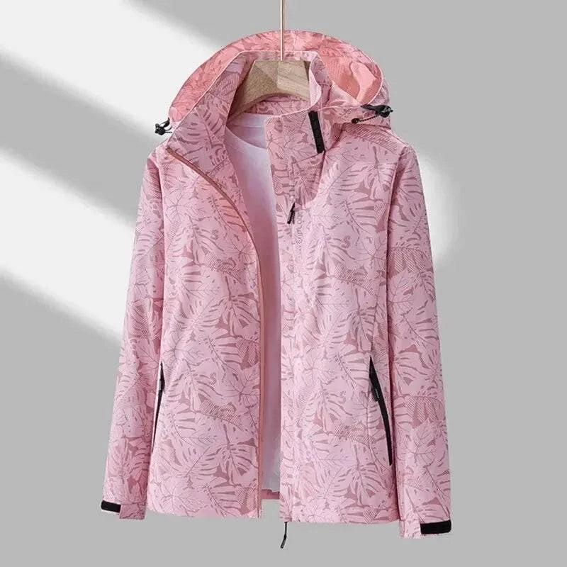 Outdoor Camouflage Jacket Women Men Single Layer Windproof Waterproof Hooded Jacket Breathable Sport Running Mount Camping Suit-WAYBIKER