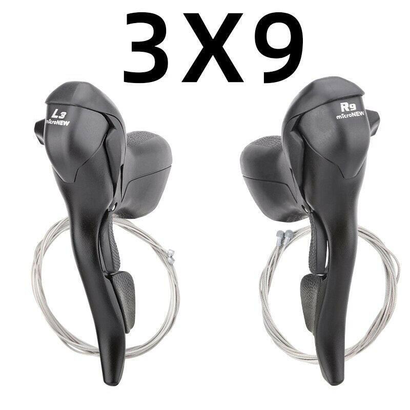 microNEW Road Bike Bicycle Shifter 2*10 Speed For 22.2-23.8mm Handlebar 7/8/9 Speed Dual Control Levers-WAYBIKER