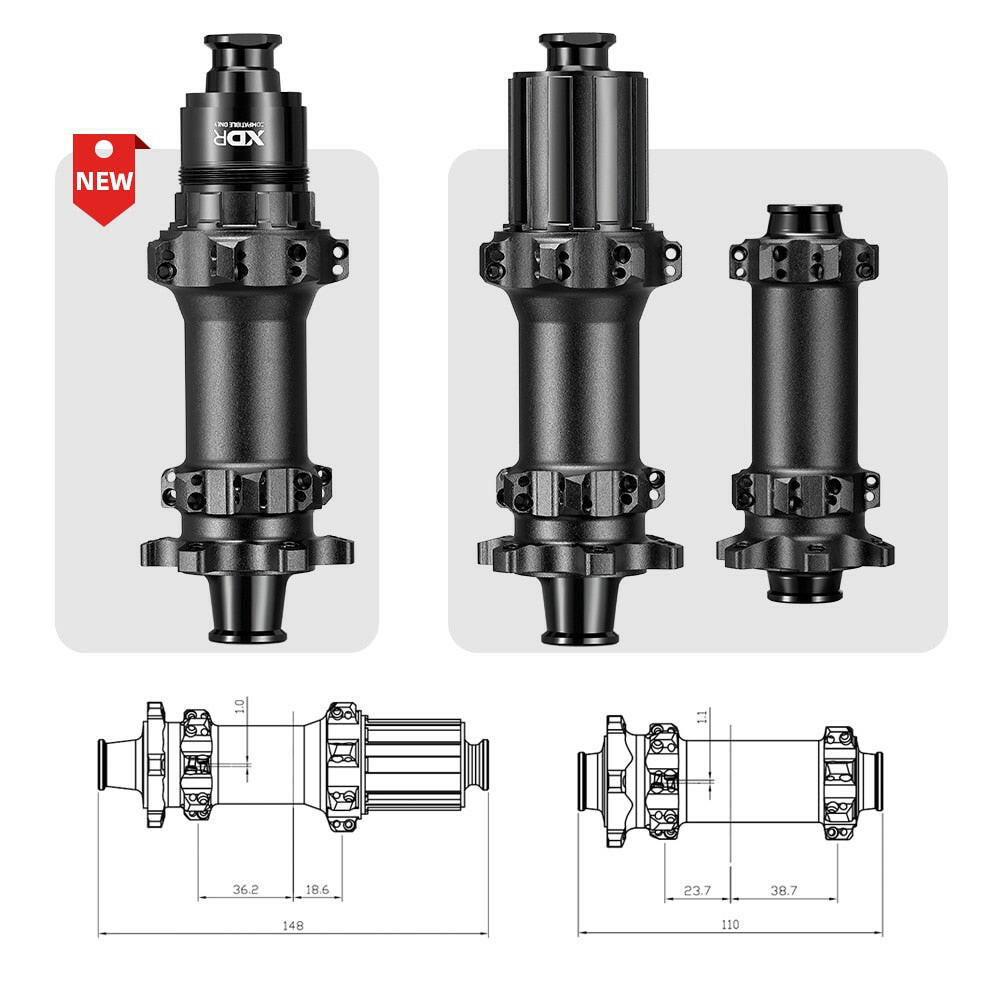 Jawbone MTB Bike Hub Mountain Ratchet Hubset 6 Bolts Boost 12*148/15*1