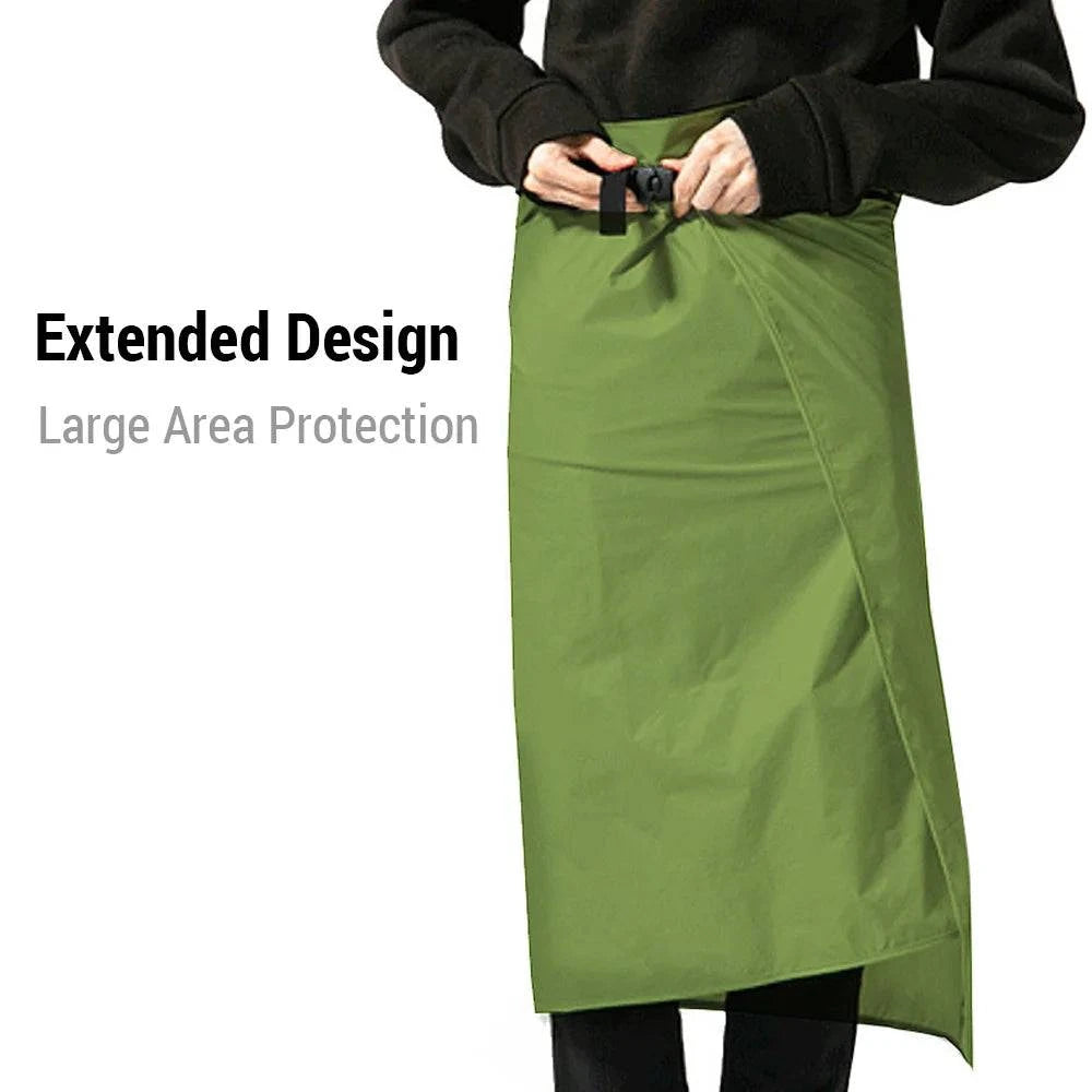 Half Body Rain Skirt Waterproof Rainwear Breathable Rain Kilt Lightweight Rain Gear for Camping Hiking-WAYBIKER