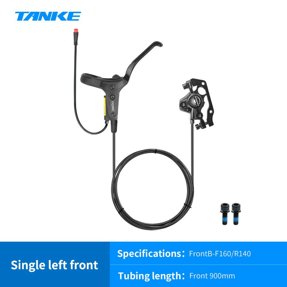 TANKE e-bike MTB electric Bike Hydraulic Disc Brake Set 180mm Rotors Oil Calliper Plate Front Rear Mountain Bicycle Clamp 22.2mm-WAYBIKER