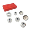 7 Pieces 3/8'' Oil Filter Cap Wrench Socket Set Tool Kit, 24 27 29 30 32 36 38mm Replacement for Mercedes Benz VW BMW-WAYBIKER