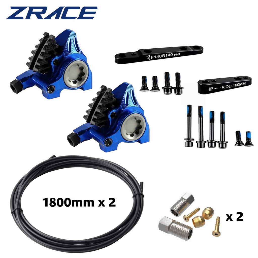 ZRACE XG Flat Mount Caliper, Road Hydraulic Brake, ICE-TECH Pads, BMX Raceing, Full CNC Lightweight-WAYBIKER