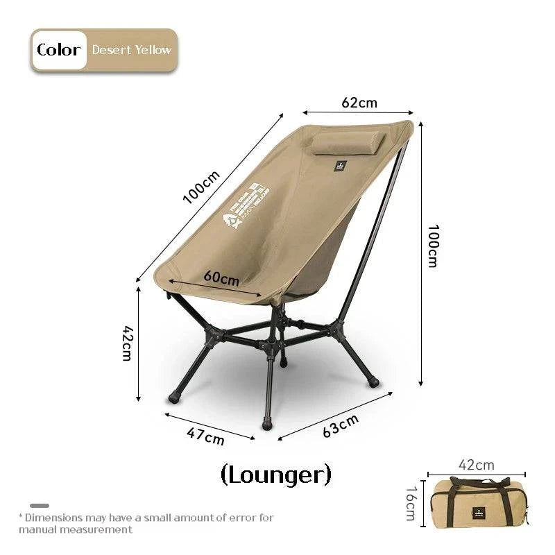 Difeike Outdoor Folding Camping Chair Portable New Moon Chair Outdoor High Back Lounge Chair Aluminum Alloy Free Lounge Chair-WAYBIKER