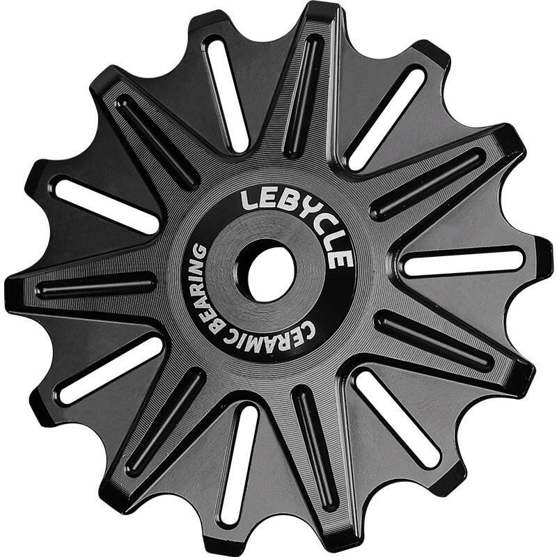 Lebycle MTB Road Bike Rear Derailleur Wheel Ceramic Bearing pulley wheels 10T 12T 14T CNC Road Bike Guide Roller Idler 4mm 5mm-WAYBIKER