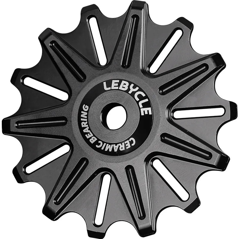 Lebycle MTB Road Bike Rear Derailleur Wheel Ceramic Bearing pulley wheels 10T 12T 14T CNC Road Bike Guide Roller Idler 4mm 5mm-WAYBIKER