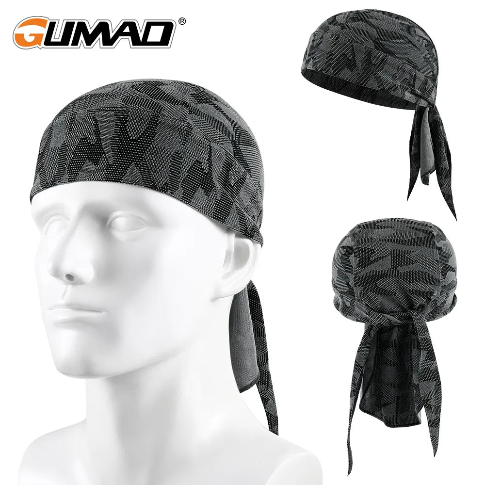 Summer Quick-Dry Cycling Pirate Hat Road Bicycle Running Cap Sport Bike Beanie Riding Baseball Head Scarf Bandana Caps Men Women-WAYBIKER