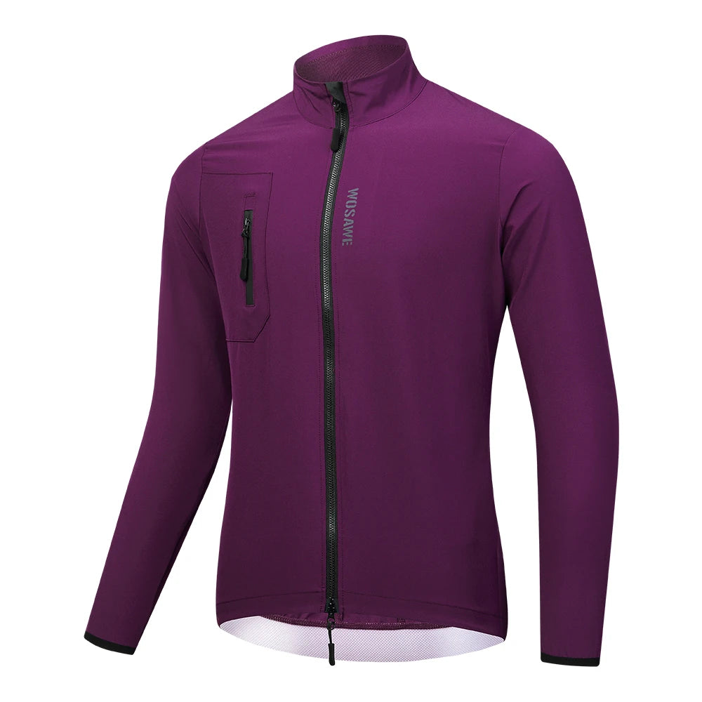 WOSAWE New Cycling Jacket Windproof Bike Windbreaker Men Bicycle Gilet Lightweight Outdoor MTB Sports Wind Jacket-WAYBIKER