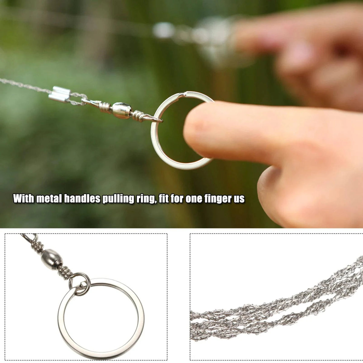 1pcs High Quality Stainless Wire Saw Emergency Travel Kit Camp Hike Sc