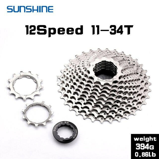 Sunshine HG Road Bike Cassette 8 9 10 11 12 Speed 11-23T/25T/28T/30T/32T/34T Bike Flywheel Sprocket for SHIMANO-WAYBIKER