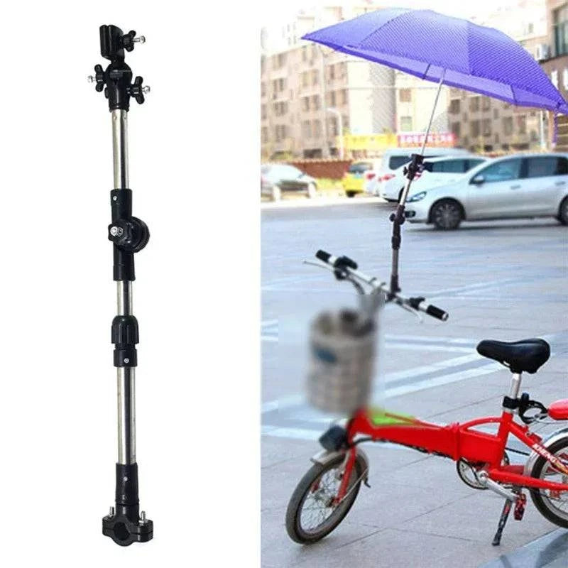 Stainless Steel Bicycle Umbrella Holder Electric Car Support Umbrella Rack Single Bike Seat Baby Stroller Sunshade Support-WAYBIKER