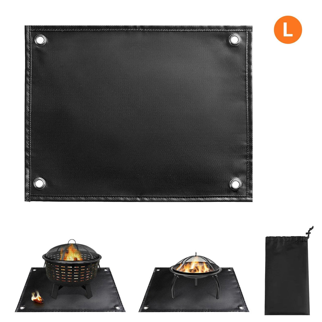 TOMSHOO Under Grill Mat Fire Pit Deck Patio Ember Mat Fireproof Mat Grill Pad for Fire Pit for Outdoor Camping Gas Stove BBQ-WAYBIKER