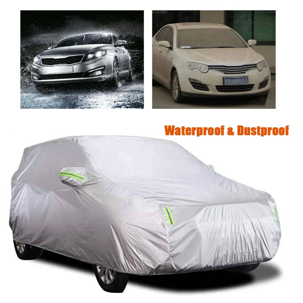 Car Cover Full Covers with Reflective Strip Sunscreen Protection Dustproof UV Scratch-Resistant for 4X4/SUV Business Car-WAYBIKER