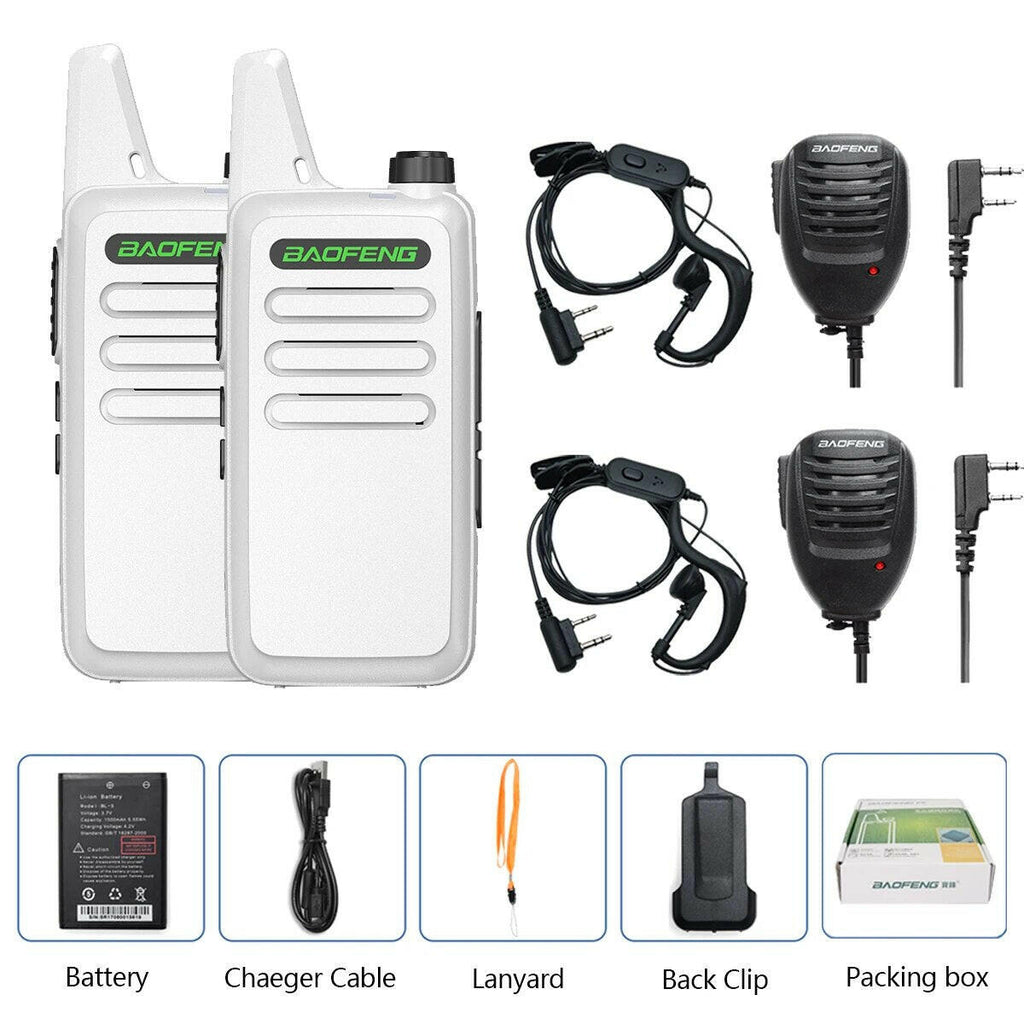 2PCS Baofeng BF-T20 5W Portable Mini Walkie Talkie VOX Charging USB For BF-C9 BF-888S KD-C1 Two Way Radio  Hotel Hunting-WAYBIKER