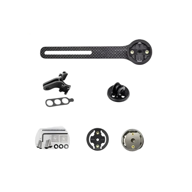 NEW Carbon Fiber Bicycle Road Bike Cycling MTB Computer Stopwatch Speedometer Mount Holder For Garmin Cateye Bryton  Gopro-WAYBIKER