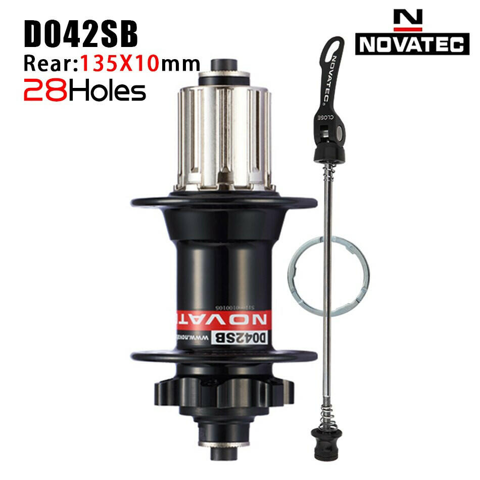 NOVATEC Bicycle Hub 4 Peilin Mountain Bike Hub D041SB/D042SB 28/32/36 Holes 6-Bolt Disc Brake For 8/9/10/11/12 Speed HG hub Body-WAYBIKER