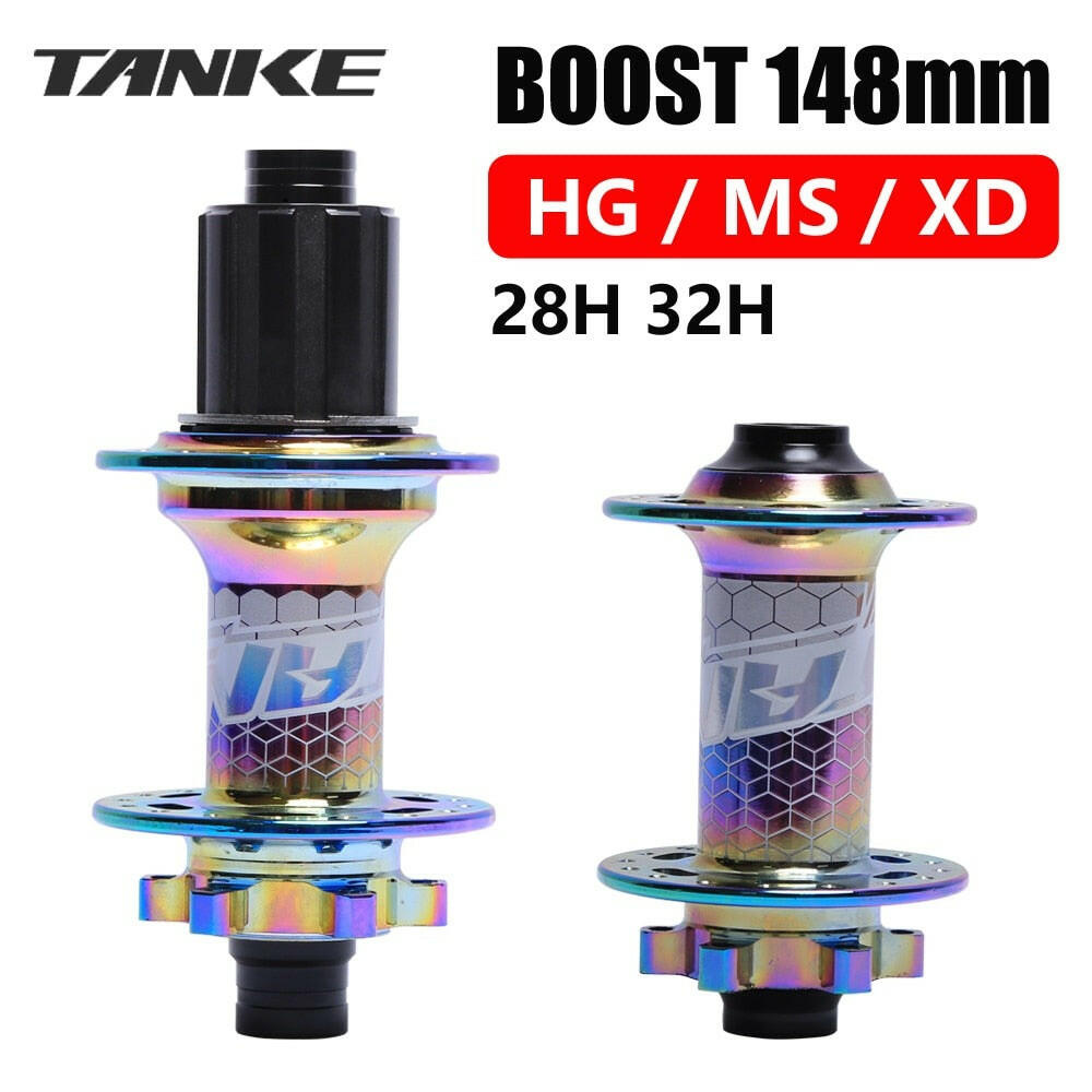 TANKE MTB Bike Hub BOOST 148 Bicycle Hubs 120 Click 6 Claws Bearing 32H 28H HG XD MS Disc Brake Micro Spline 8 9 10 11 12 Speed-WAYBIKER
