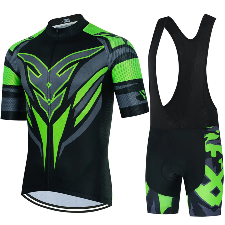 CYKLOPEDIA 2023 Men Short Sleeve Jersey Sets Ropa Ciclismo Hombre Summer Cycling Clothing Triathlon Bib Shorts Suit Bike Uniform-WAYBIKER