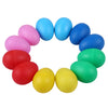 12 Pcs Sand Eggs Percussion Egg Shaker Musical Instrument Colorful Plastic Sand Eggs Easter Egg Shaker for Learning DIY Painting-WAYBIKER