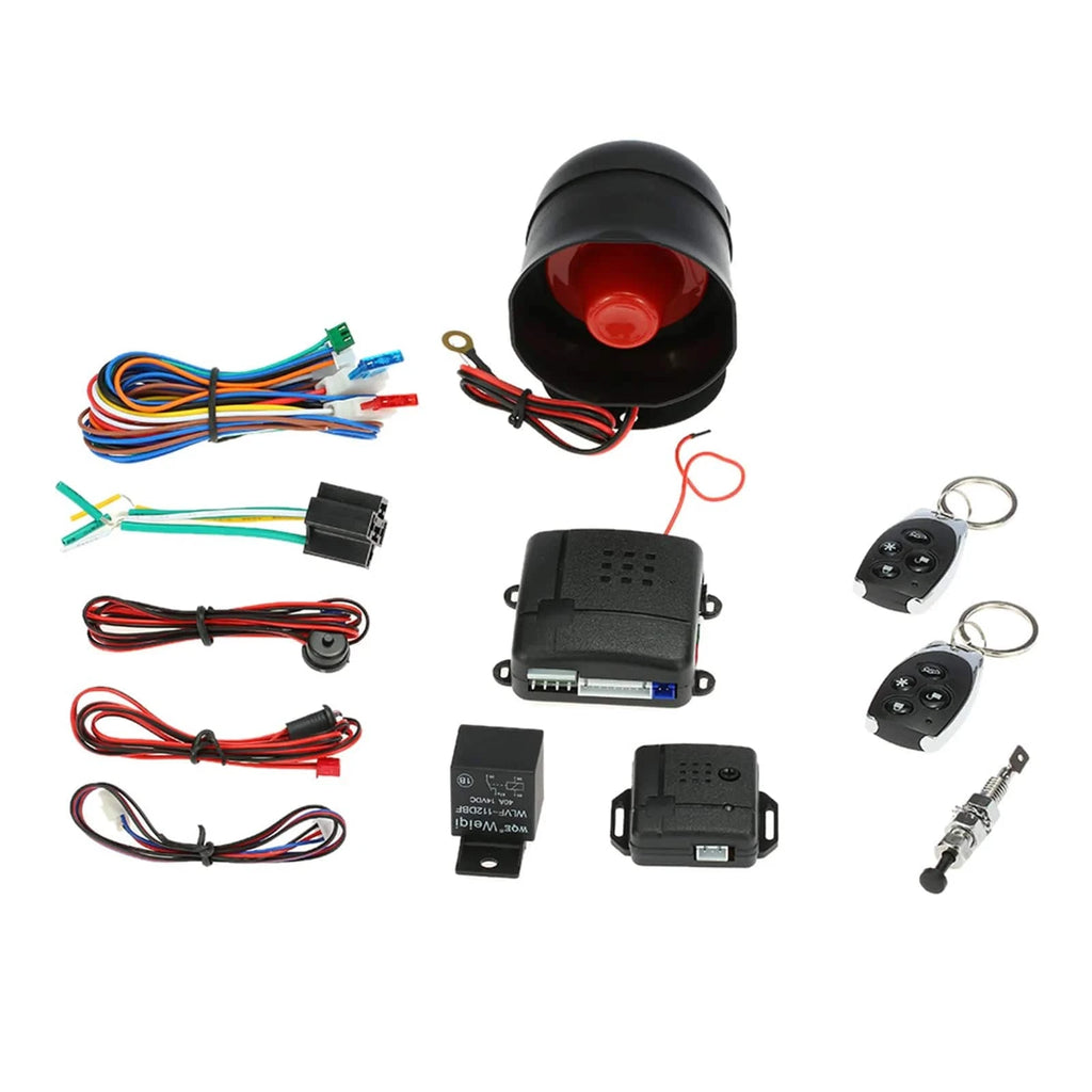 Universal Car Vehicle Security System Burglar Alarm Protection Anti-theft System 2 Remote Car Accessories-WAYBIKER