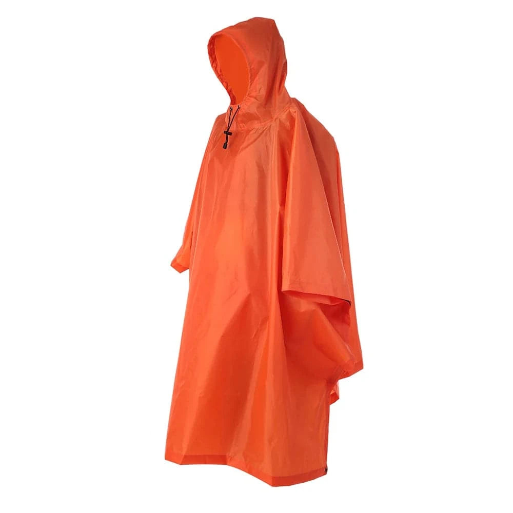 TOMSHOO 3 in 1 Rain Cover Poncho with Hood Hiking Cycling Rain Cover Poncho Coat Outdoor Camping Tent Awning Mat Camouflage-WAYBIKER