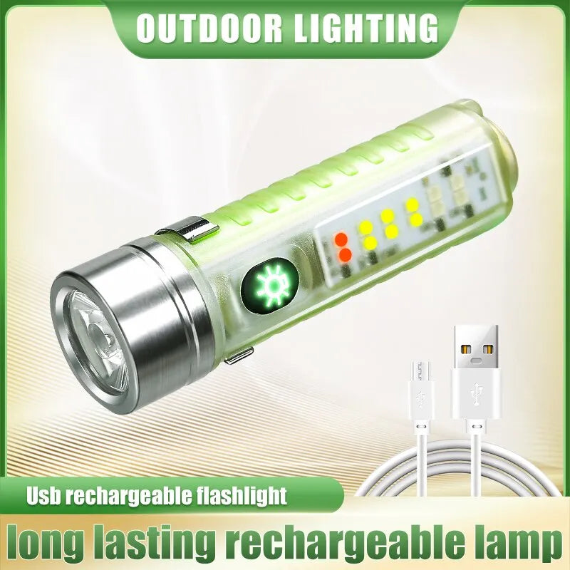 Super Bright L2 LED Flashlight Fixed Focus Lighting White Red Blue Purple Multi Color Lights Fishing Searching Camping Lantern-WAYBIKER