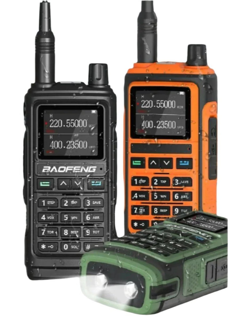 Baofeng UV 17 Pro Wireless Copy Frequency Walkie Talkie 16 KM Long Range Waterproof Flashlight Type-C Charger Ham Radio UV 5R-WAYBIKER