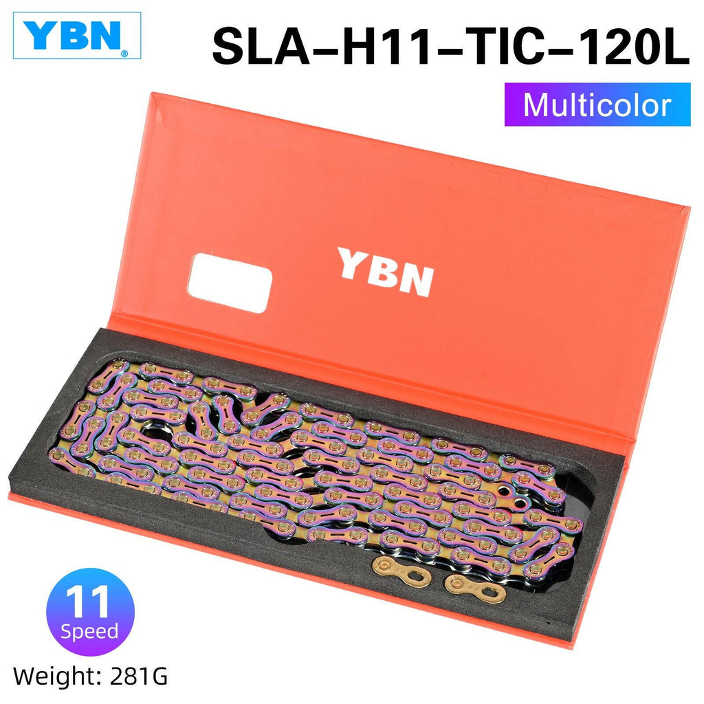 Mountain Road Bicycle Hollow Chain X12L X10 X10sl X9sl X11sl  9 10 11s12S Gold Black 126L Long Suitable for SHIMANO and SRAM-WAYBIKER