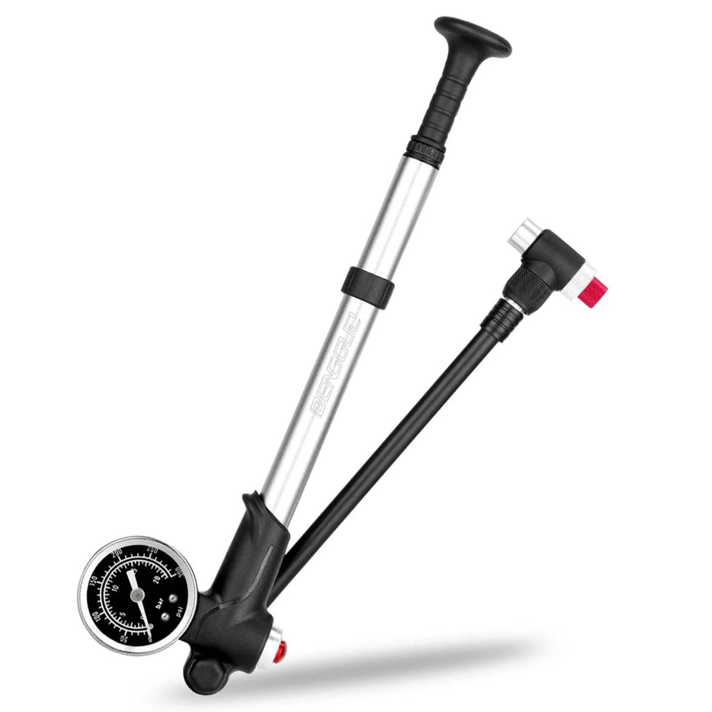 Bike Shock Pump with Pressure Gauge 300PSI High Pressure Bike Tire Inflator Air Pump for Bicycle Fork and Rear Suspension-WAYBIKER