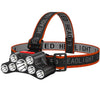 7LED Headlamp Rechargeable Waterproof Adjustable 4Modes Lightweight for Outdoor Camping Running Hiking Working-WAYBIKER
