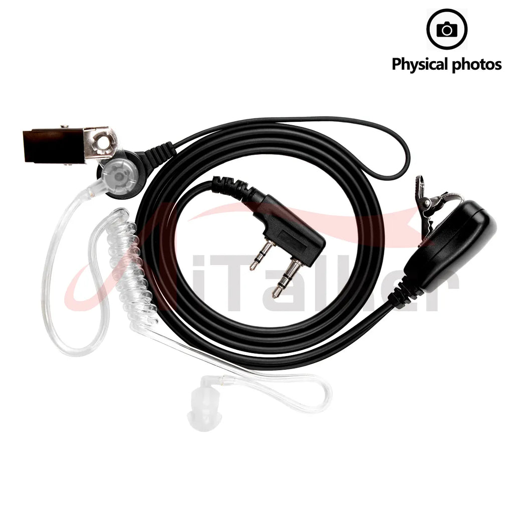 Baofeng UV5R Walkie Talkie Kapset Quansheng UV-K5 Headset Headphone Earphone For Kenwood UV-5R UV82 UV-17 Radio Commutator-WAYBIKER