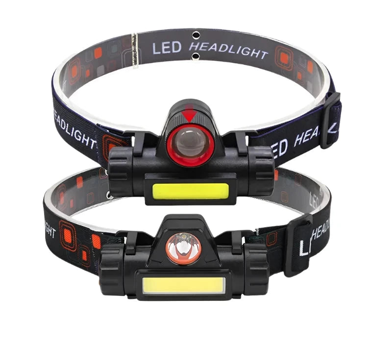 Portable LED Head Lamp With Magnet Built-in18650 Battery USB Rechargeable Headlamp Outdoor Waterproof Camping Fishing Headlight-WAYBIKER