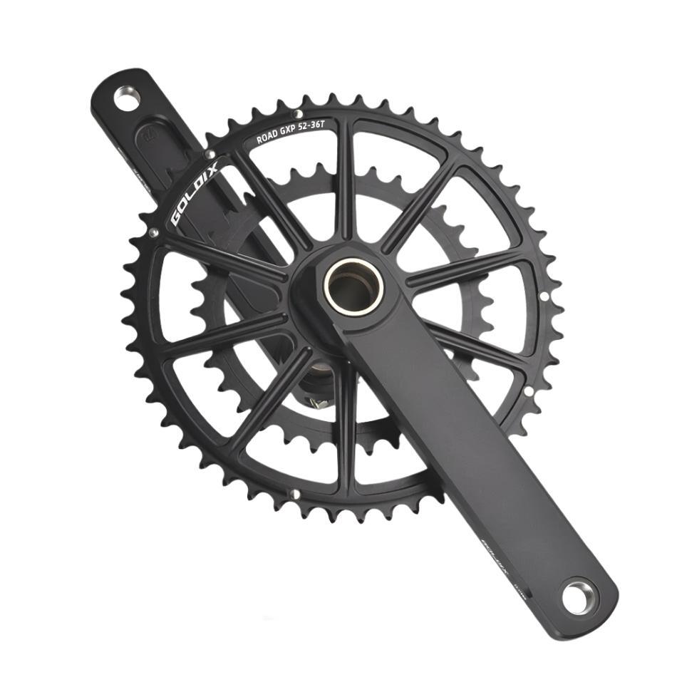 GOLDIX Road Bike Crankset 165/170/172.5/175mm Length Bicycle Crank GXP double Chainring Crown 50-34T/52-42T/53-39T For SHIMANO-WAYBIKER