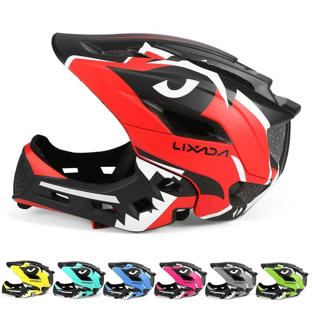 Kids Detachable Full Face Helmet Children Sports Safety Helmet Motorcycle Children Helmet for Cycling Skateboarding-WAYBIKER