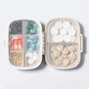8 Grids Organizer Container For Tablets Travel Pill Box With Seal Ring Small Box For Tablets Wheat Straw Container For Medicines-WAYBIKER