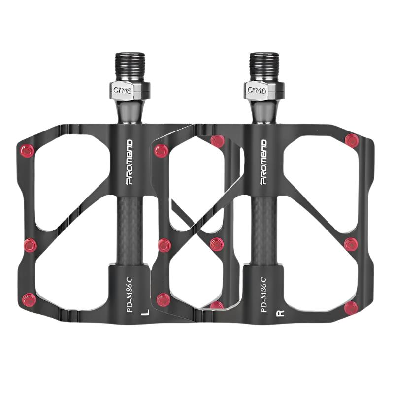 PROMEND Bike Pedals Quick Release Mtb Bicycle Pedals Anti-slip Ultralight Mountain Road Cycling Pedals Carbon Fiber 3 Bearings-WAYBIKER