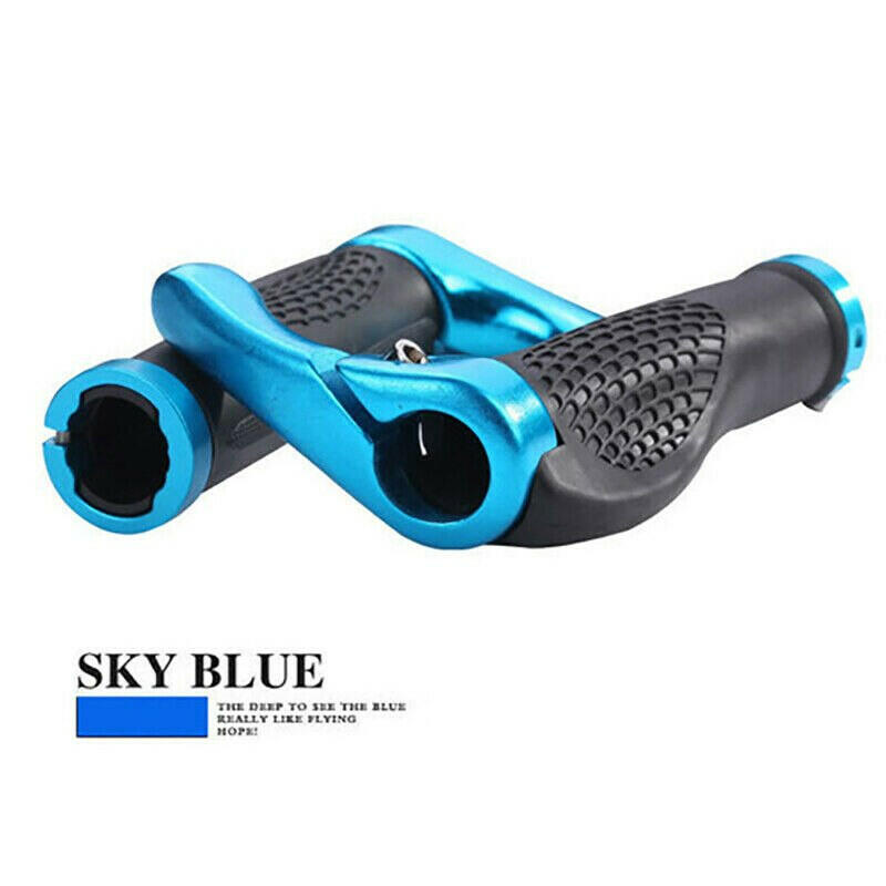 1 Pair Bicycle Handlebar Grips 1pair Non-Slip Rubber Hand Grip Mountain Road Bike Handle Grip with Bar Ends Bicycle Accessories-WAYBIKER
