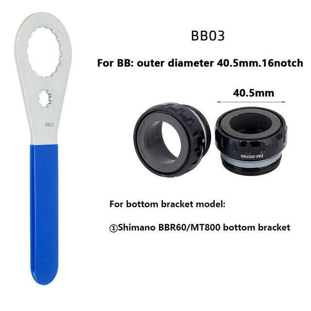 MTB/Road Bike Bottom Bracket Wrench Aluminum 39/40.5/44/46/50mm BB Installation Removal Tool DUB MT800 BB91 BB71 GXP BSA30 BB386-WAYBIKER