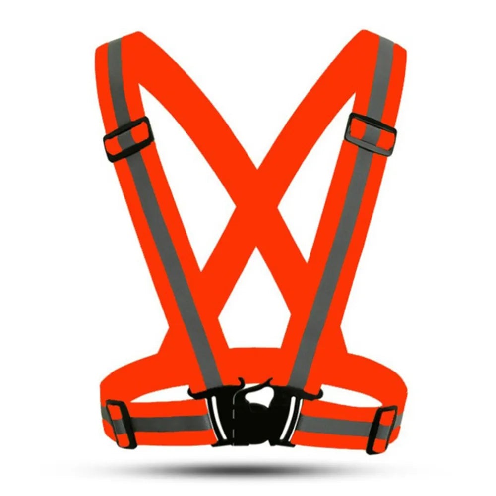 Reflective Vest Night Cycling High Visibility Reflective Strap Outdoor Reflective Safety Jacket Work Security Running Vest-WAYBIKER