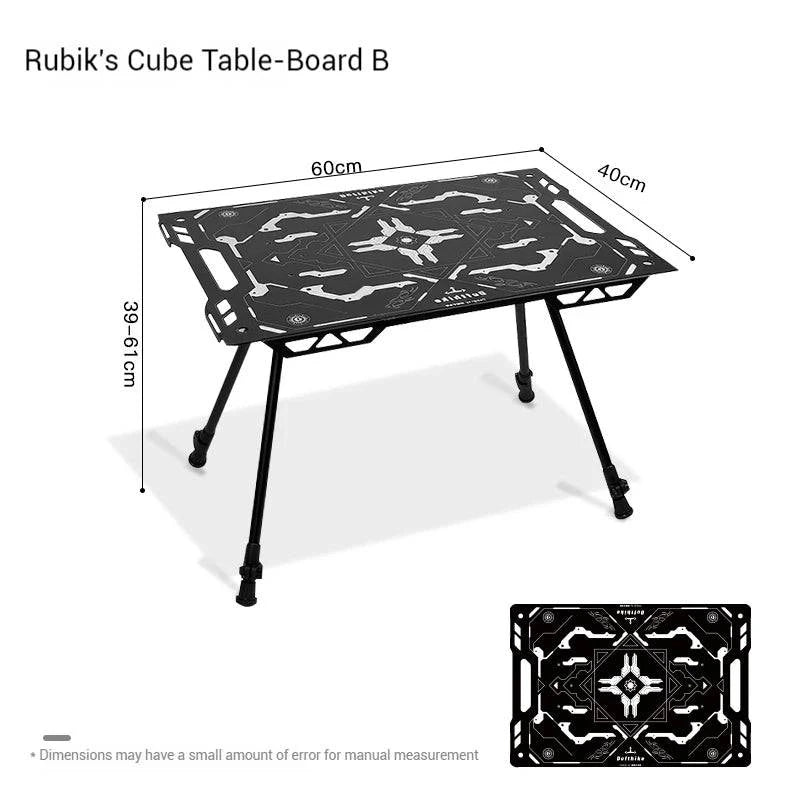 Difeike IGT Magic Cube Table, Wild Road, Feige Co Branded Outdoor Camping Folding Splicing Aluminum Plate Table, Tactical Table-WAYBIKER