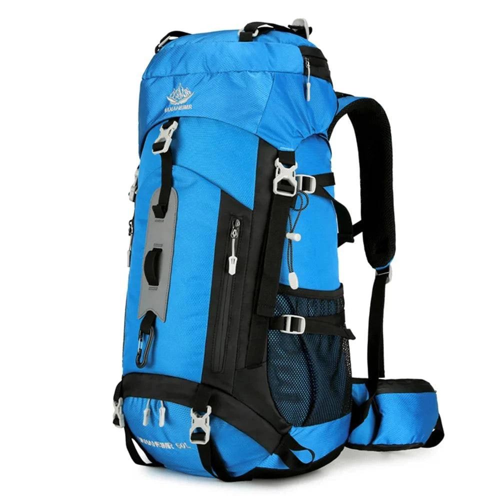 60L Hiking Backpack Large Capacity Waterproof Camping Backpack with Reflective Strip for Mountaineering Trekking Traveling-WAYBIKER